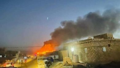 Photo of حريق هائل يلتهم مخيم النازحين في الجفينة بمأرب وسقوط ضحايا